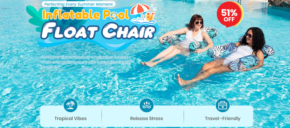 🏊LAST DAY 50% OFF!💺Inflatable Floating Chair – Comfortable, Stable & Perfect